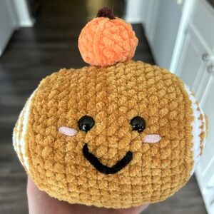 Pumpkin Roll with Mini Pumpkin Crochet Plush Handmade